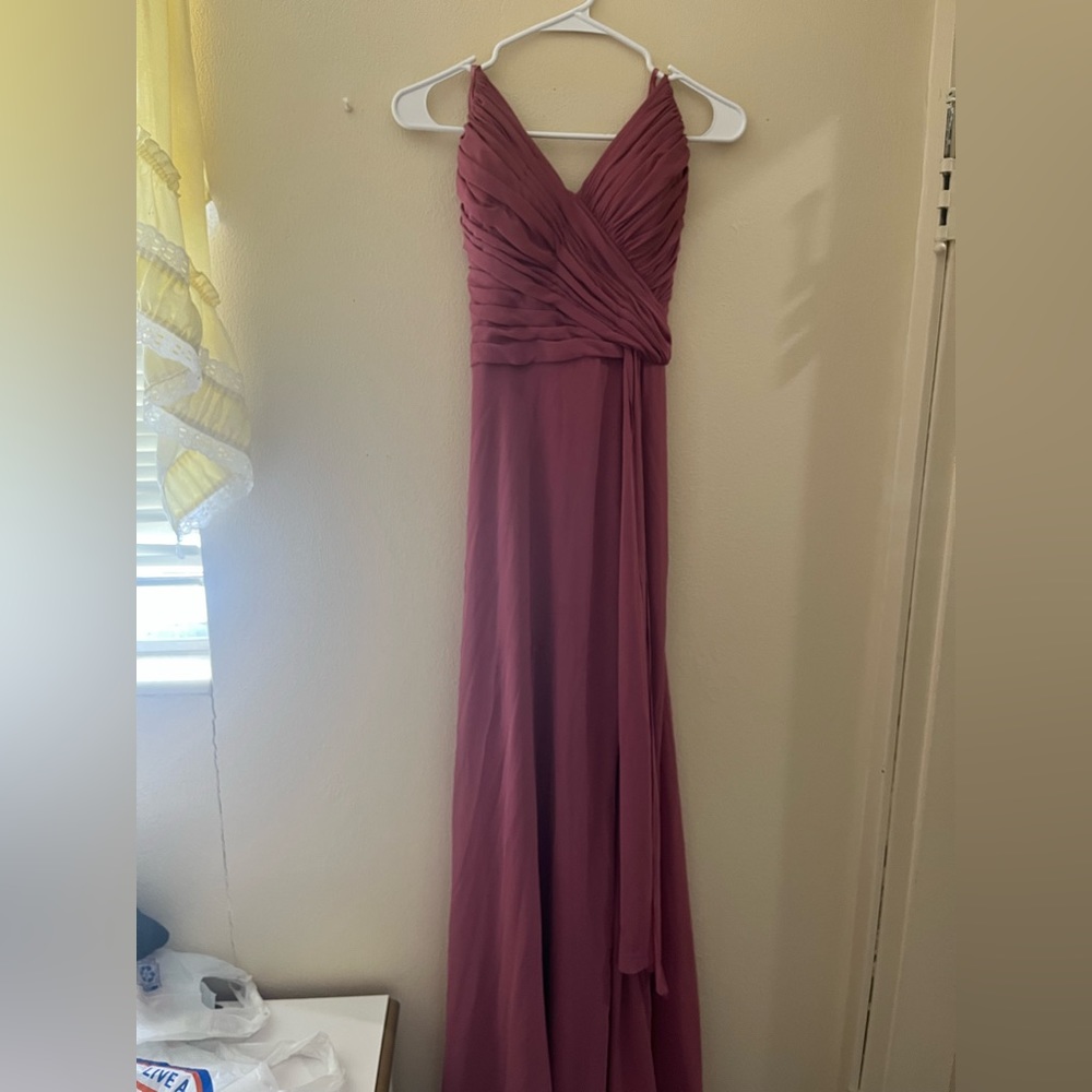 Dusty pink dress, zip up back size 10. Worn once